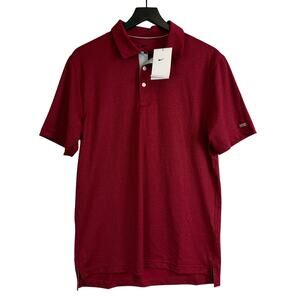NWT Nike Mens Dri-Fit Golf Leopard Print Red Polo Shirt $75 - S